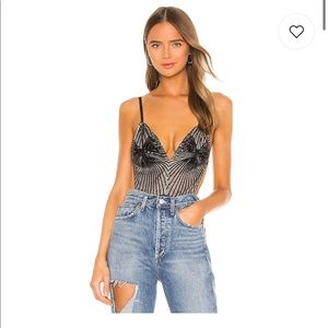 Embellished Black Bodysuit